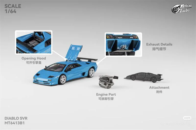 

1:64 S2000 AP1 J's Racing Diablo SVR HEC2026 Diecast Collector's Vehicle Model Car