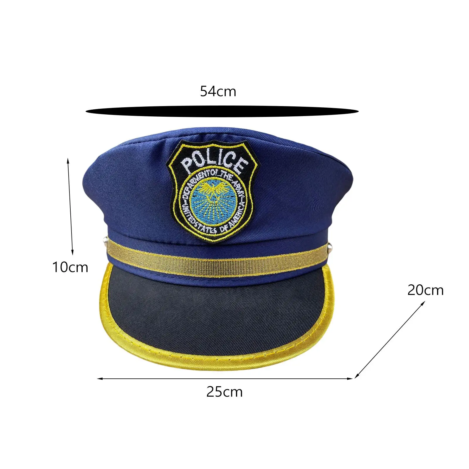 Children Police Hat Kids Cap Novelty Photographic Officer Hat for Dress up Birthday Stage Performance Pretend Play Halloween