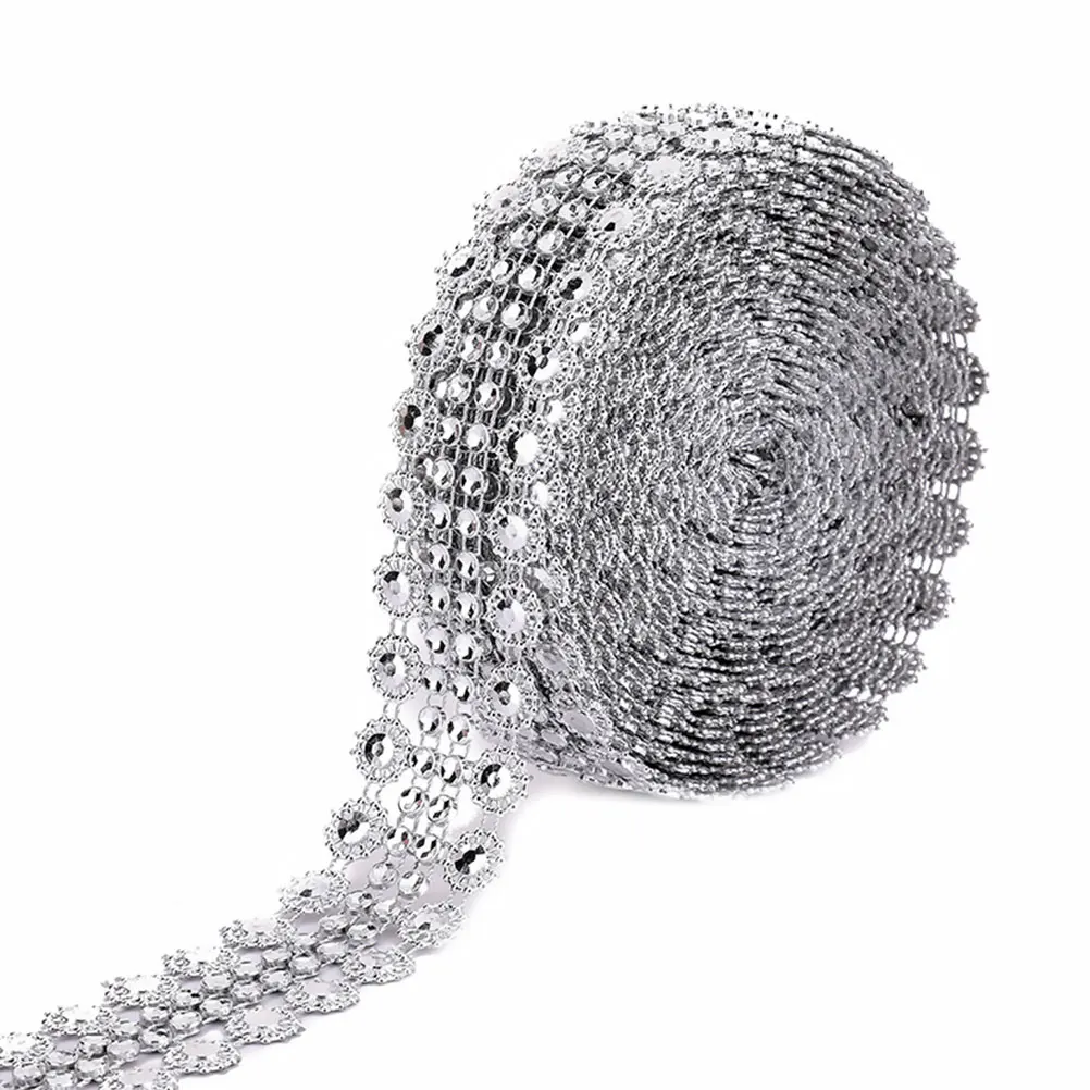 

2 Rolls Rhinestone Belts Plastic Durable Safe Wedding Festival Flowers Hotel Gift DIY Exquisite Workmanship Body JewelryDIY