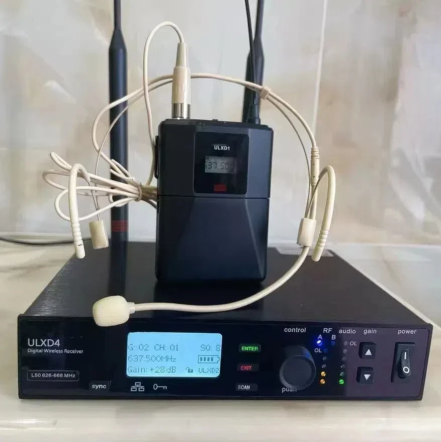 Paulkitson ULXD4 BETA58A BETA87A S58 معدات الصوت المهنية UHF اللاسلكية المحمولة نظام ميكروفون الكاريوكي الملحقات