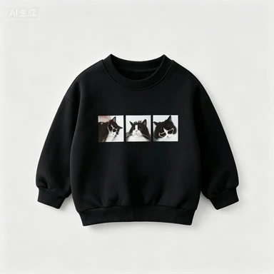 Children's Basic Cotton Hoodie Cute Dolphin Printed Top  Spring/autumn New Sportswear Boys And Girls Fun Clothes