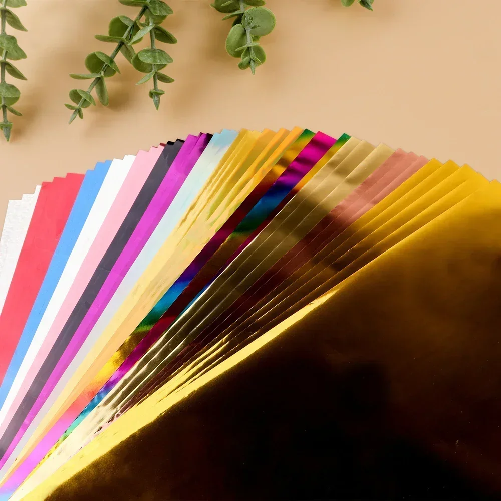 50pcs/pack 20x29cm Toner Hot Stamping Foil Paper A4 Toner Reactive Foil Foil By Laser Printer and Laminator For DIY Crafts Paper view 3