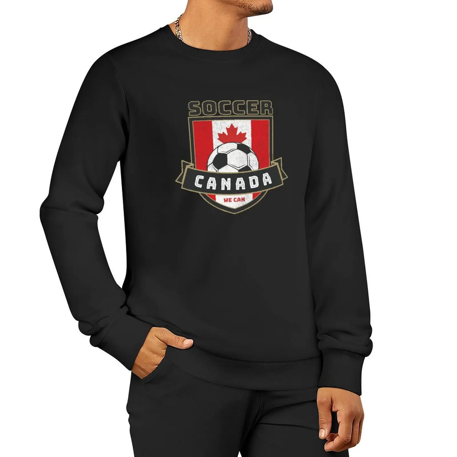 

Canada Soccer Crest Pullover Hoodie autumn sweatshirts