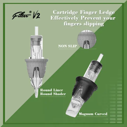 Imagen 2 del producto 50 Uds EZ FilterV2 cartucho de goma de silicona desechable agujas de tatuaje seguridad esterilizada para tatuaje rotatorio pluma maquillaje permanente