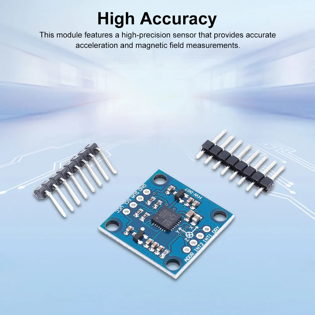 GY-51 LSM303 LSM303D LSM303DLH 3-Axis Electronic Compass Acceleration Module 3-5V 3 Axis Magnetometer Module for Arduino