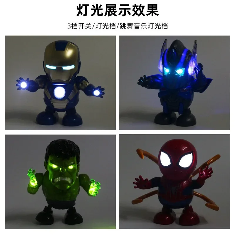 Internet celebrity Douyin can dance Iron Robot Toy Electric Music Singing Spider-Man Wasp Toy has a variety of battery options