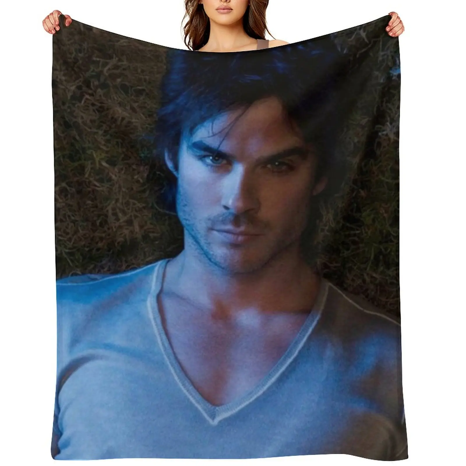 

Ian Somerhalder - Fan Blanket and Jigsaw Throw Blanket decorative Furry Soft Beds manga Blankets