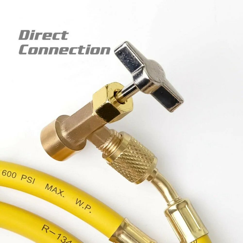 Adapter Set with Tapable Refrigerant Distributor 1/4 and 1/2 Female Connector AC Charging Hose Compatible  Adapter