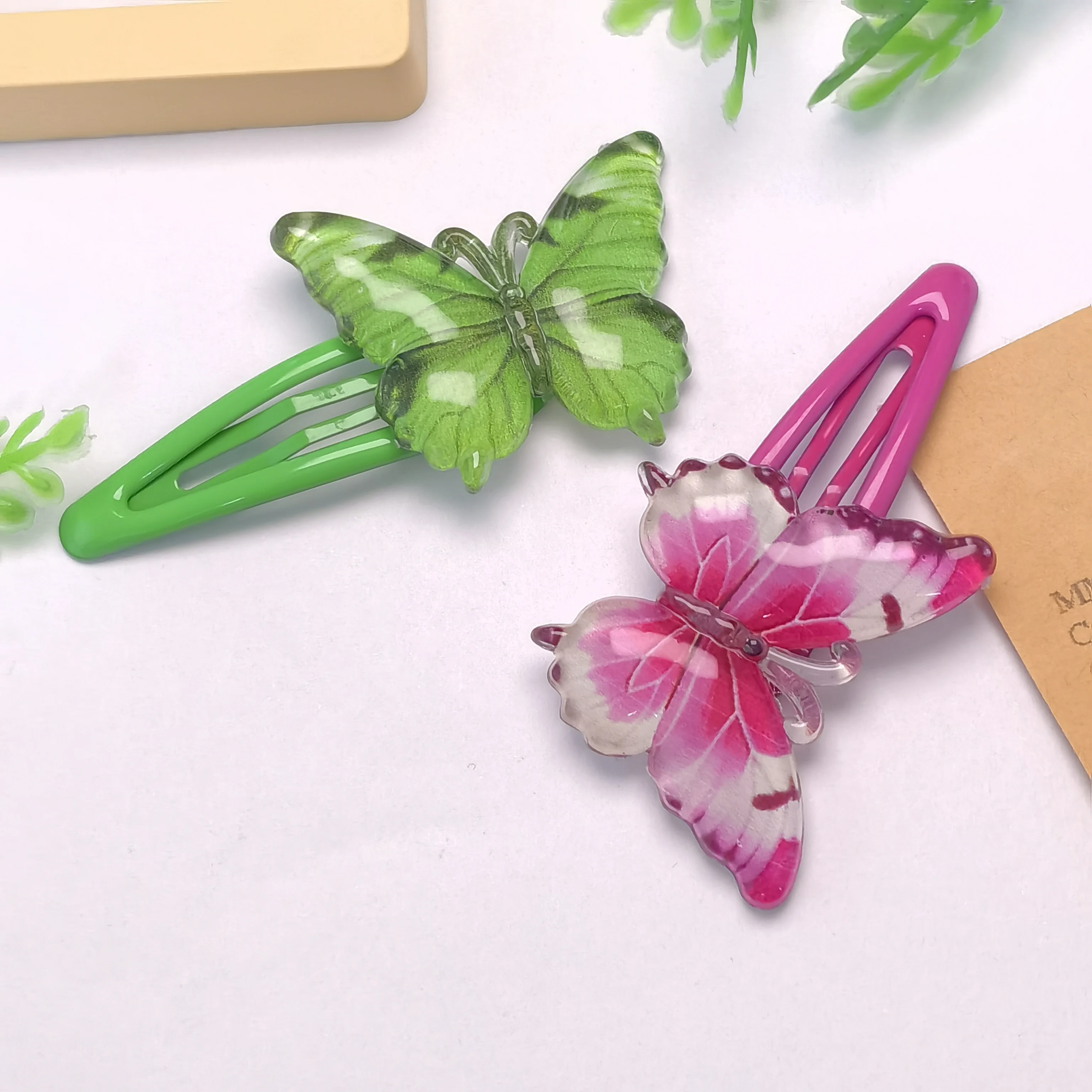 New Cute Simulated Butterfly Hairpin High Beauty Versatile Design Girls with Side Clips Duck billed Clips Broken Hair Hairpin