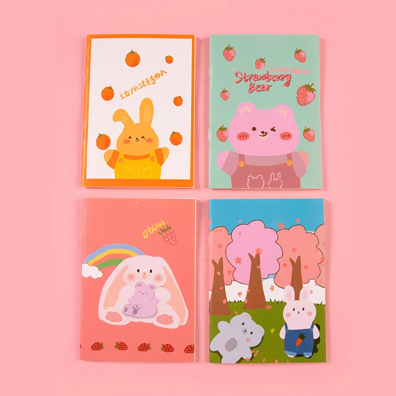 10 pcs/lot Creative Cartoon Stationery Mini Notebook Kids Cartoon Portable Little Book Student Notepad School Office Supplies