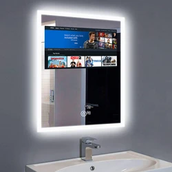 Bathroom Mirrors With Tvs Anti Fog Touch Screen Home Hetel Smart Bathroom Mirror With Tv