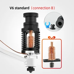 Hotend, Bico de Aço, Compatível com E3D, V6, Impressora 3D Vrono, Alta Qualidade, 24V, 60W, 0,4mm