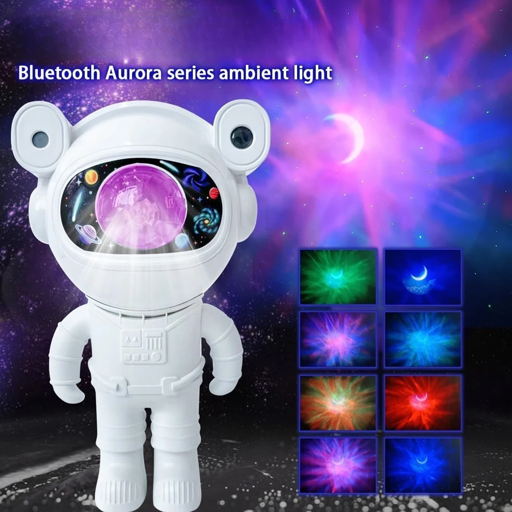 USB Bluetooth Astronaut Sternenlicht-Projektor LED Schlafzimmer Ambiente Nachtlicht Aurora Mond Astronaut Bluetooth-Lautsprecher