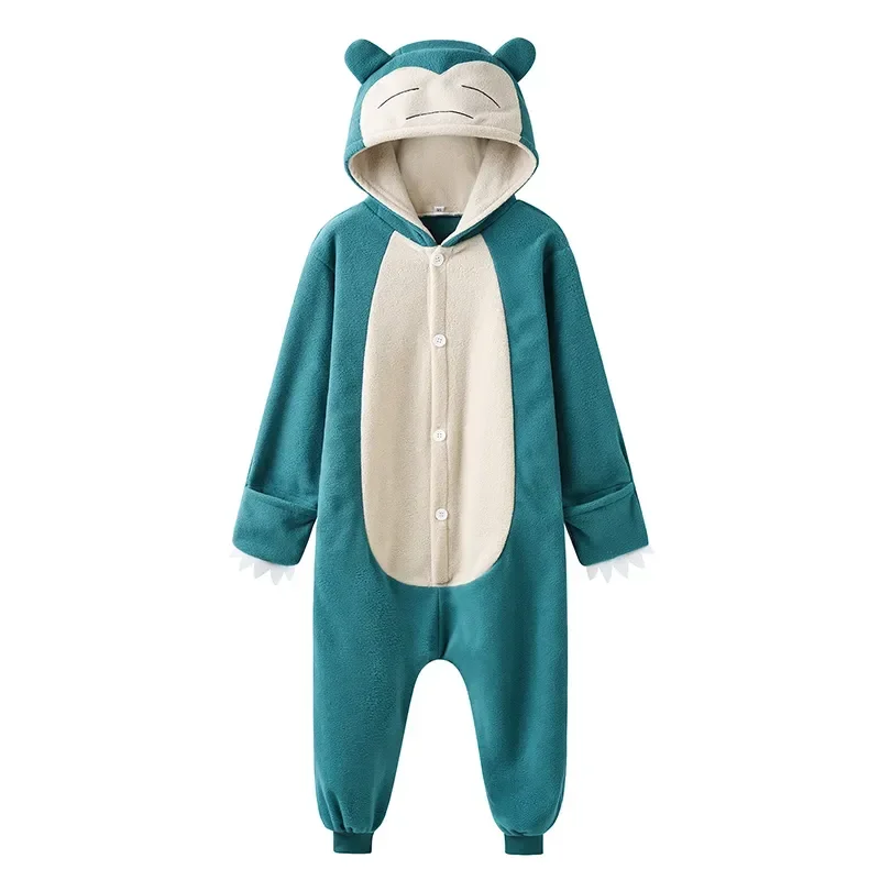 Gengar Snorlax Costume for Kids Clothing Pokemon Pika Cosplay Kigurumis Child Full Body Pijama Christmas Anime One-Piece Pajamas