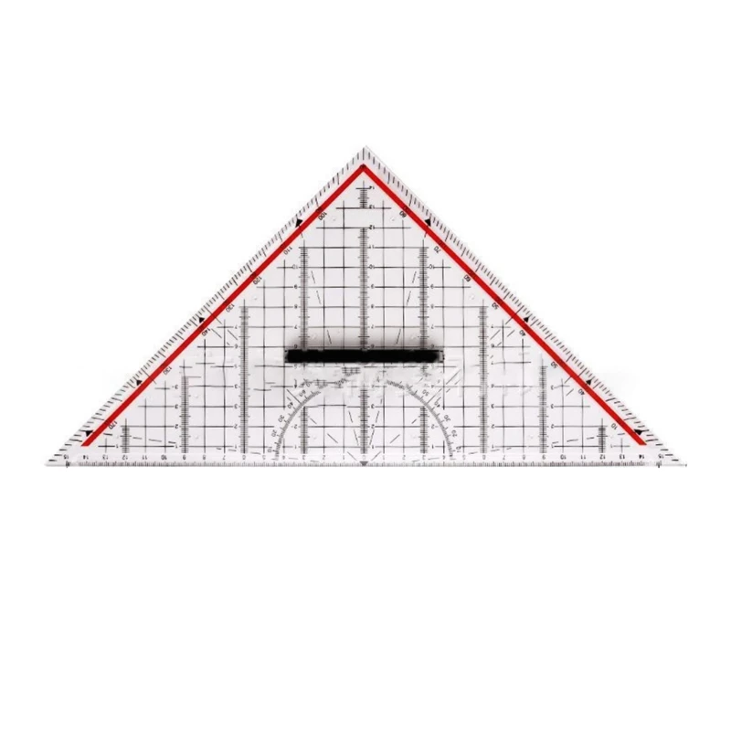 Plastic Protractor Set Square with Handle Math 30cm Drafting Tool for Architects Engineers and Students