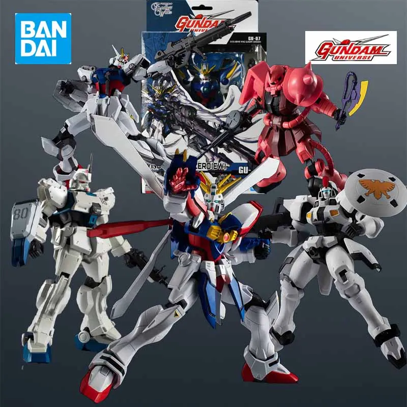 Bandai Original Model Kit GUNDAM UNIVERSE STRIKE GUNDAM Anime Action Figure Assembly Model Toy for Boy Gifts Ornaments