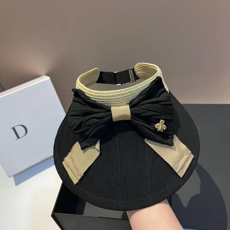 

​​2025 Bow Straw Sun Hat Women UPF50+ Wide Brim Foldable for Beach Outdoor Travel Youthful Free Shipping​​