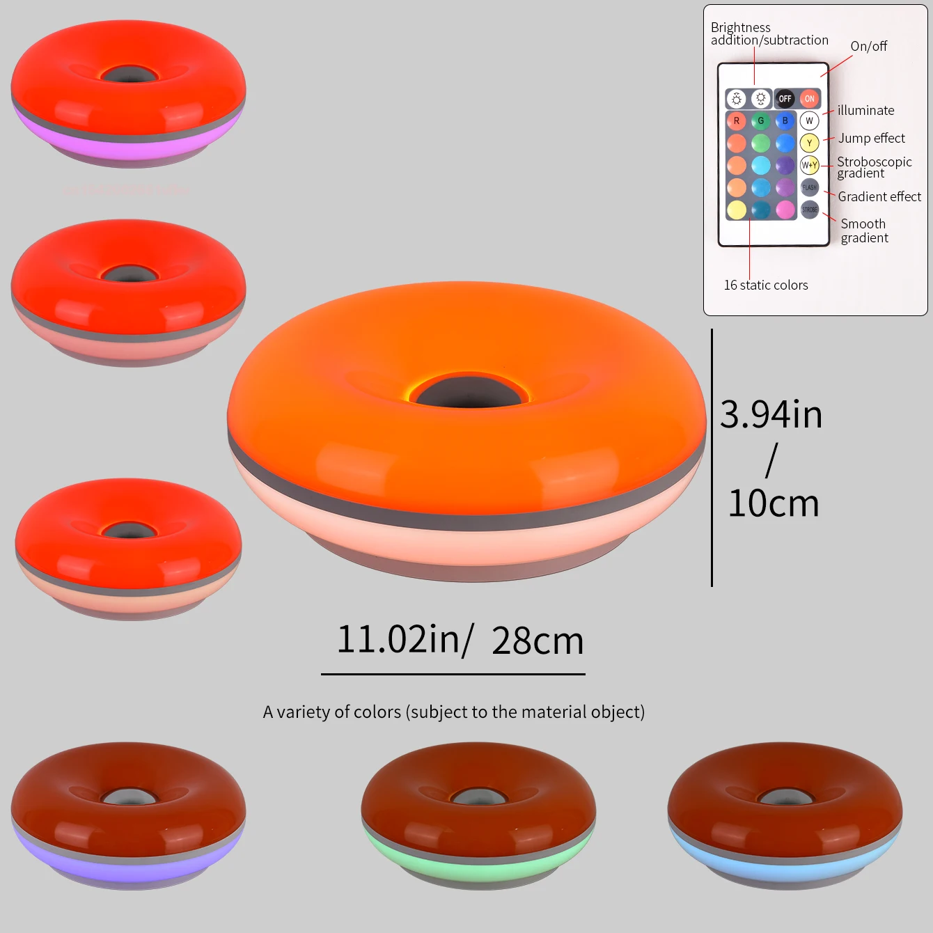Bauhaus tafellamp USB-stekker slaapkamer bedlampje woonkamer eetkamer decoratie donut omgevingslicht (geen glas)