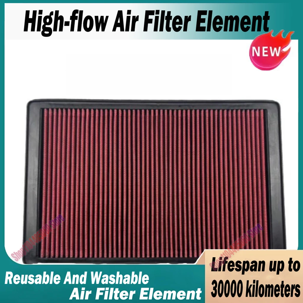 Car High Flow Air Filter For Mitsubishi Pajero 3 4 Shogun Montero V6 2000-2017 MR571476 Washable Reusable