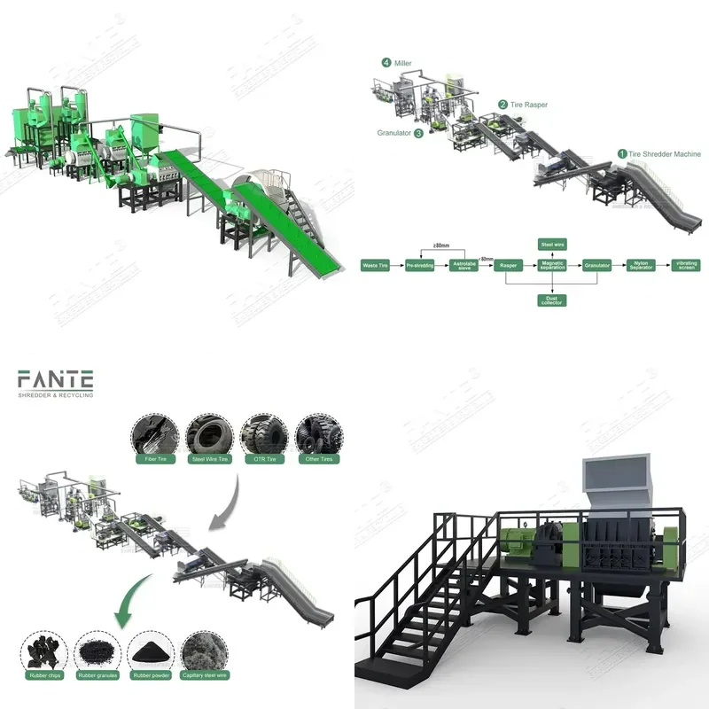 Industrial Machinery Tire Rubber Tile Production Line/car Tire Rubber Powder Production Machine/waste Tyre Recycling Line