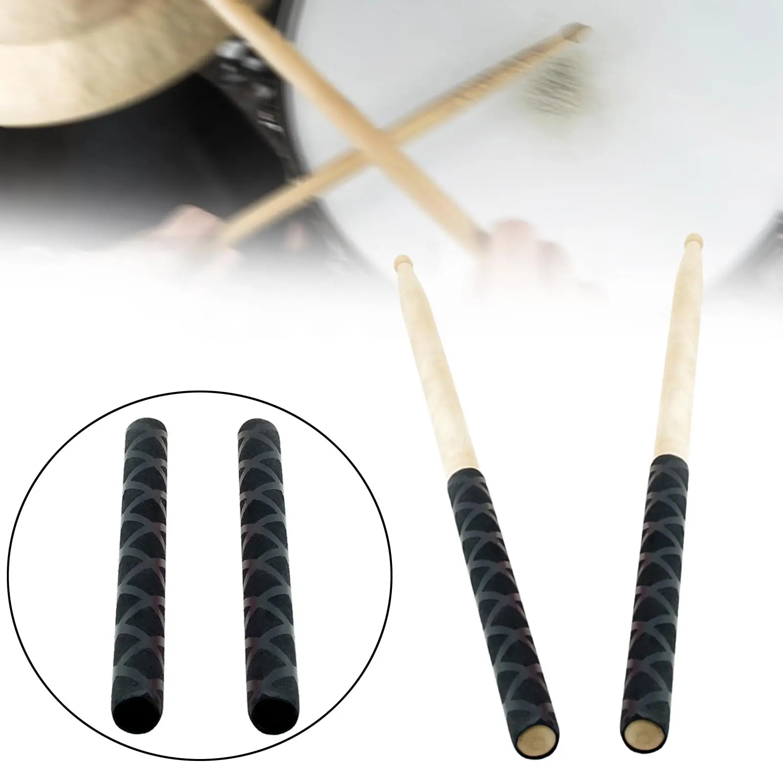 2x Drumstick Grips Drumstick Wrap Non-Slip Percussion Accessories Shrink
