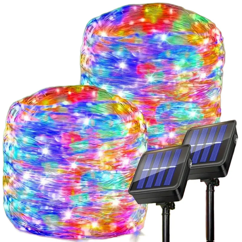 

Xmas Solar String Lights LED Waterproof Copper Wire Xmas Fairy Light Decor for Outdoor Garden Tree Christmas Party Wedding