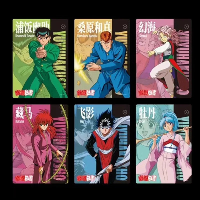 Hitcard Genuine Anime Yu Yu Hakusho 30th Cards Yuusuke Kurama Kazuma Hiei Koenma Characters Collection Card Game Child Gift Toy