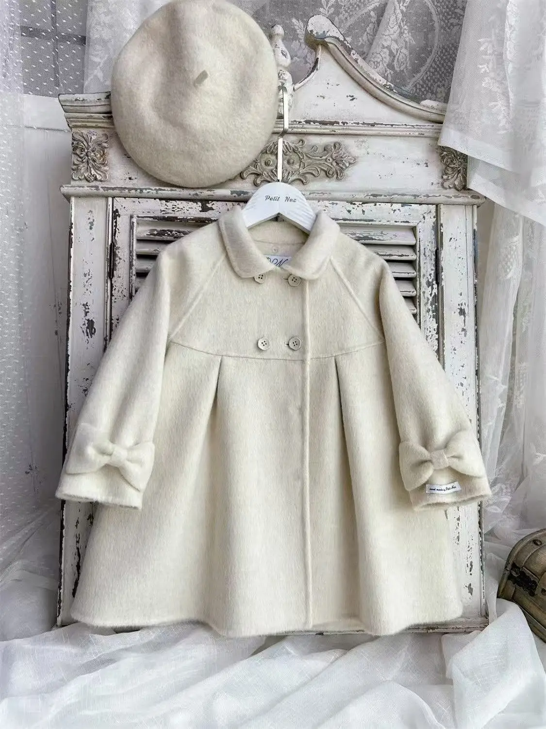 Autumn and Winter High end Girls' Double sided Cashmere Coat Children's Autumn Wool Korean Edition Woolen Coat