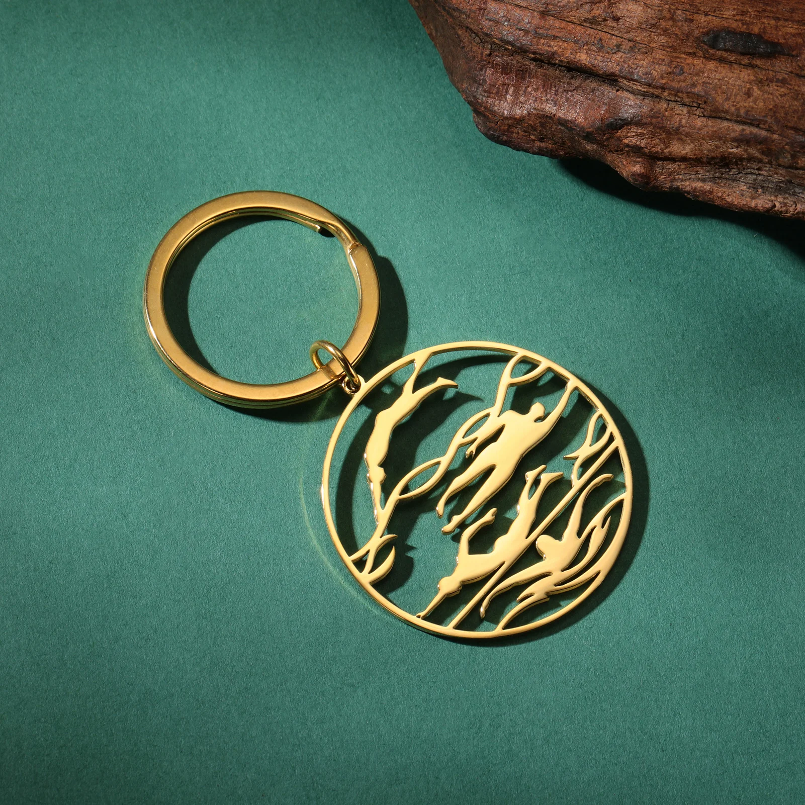 COOLTIME Sporte reignis Schwimmen Basketball Anhänger Schlüssel bund Edelstahl Sportler Schlüssel ring Auto Schlüssel bund Sport liebhaber Schmuck – Detail 8