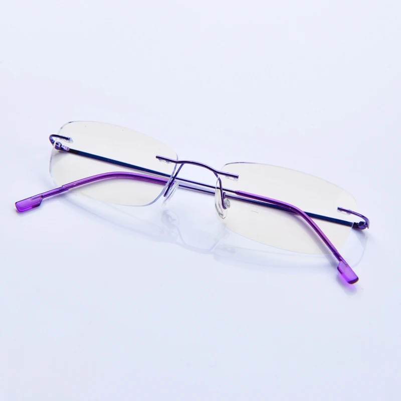 Männer Lesebrille Randlose Cut Presbyopie Brille Anti Blau Licht Schmale Quadratische Brillen Rezept Rahmen – Detail 12