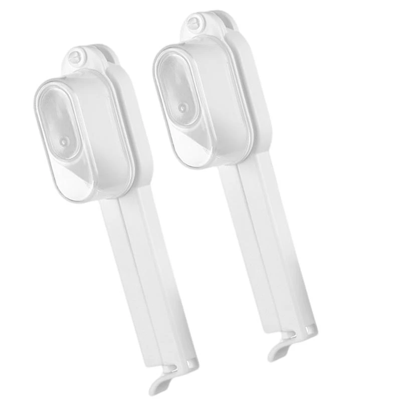 

2pcs Easy To Use Plastic Bag Clips for Food Packaging Moisture Proof Snacks Sealers Sealing Tool with Pour Spout