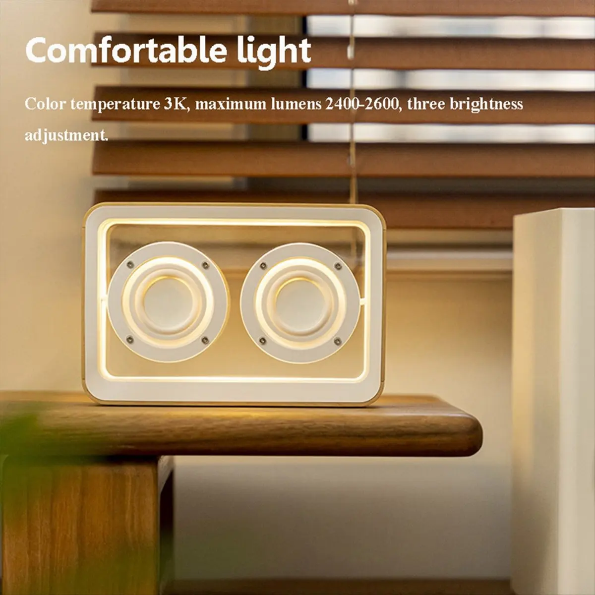 

Retro Bluetooth Speaker Transprent TWS Connection Stereo Bluetooth Soundbar Wireless MP3 Music Player with Night Light A