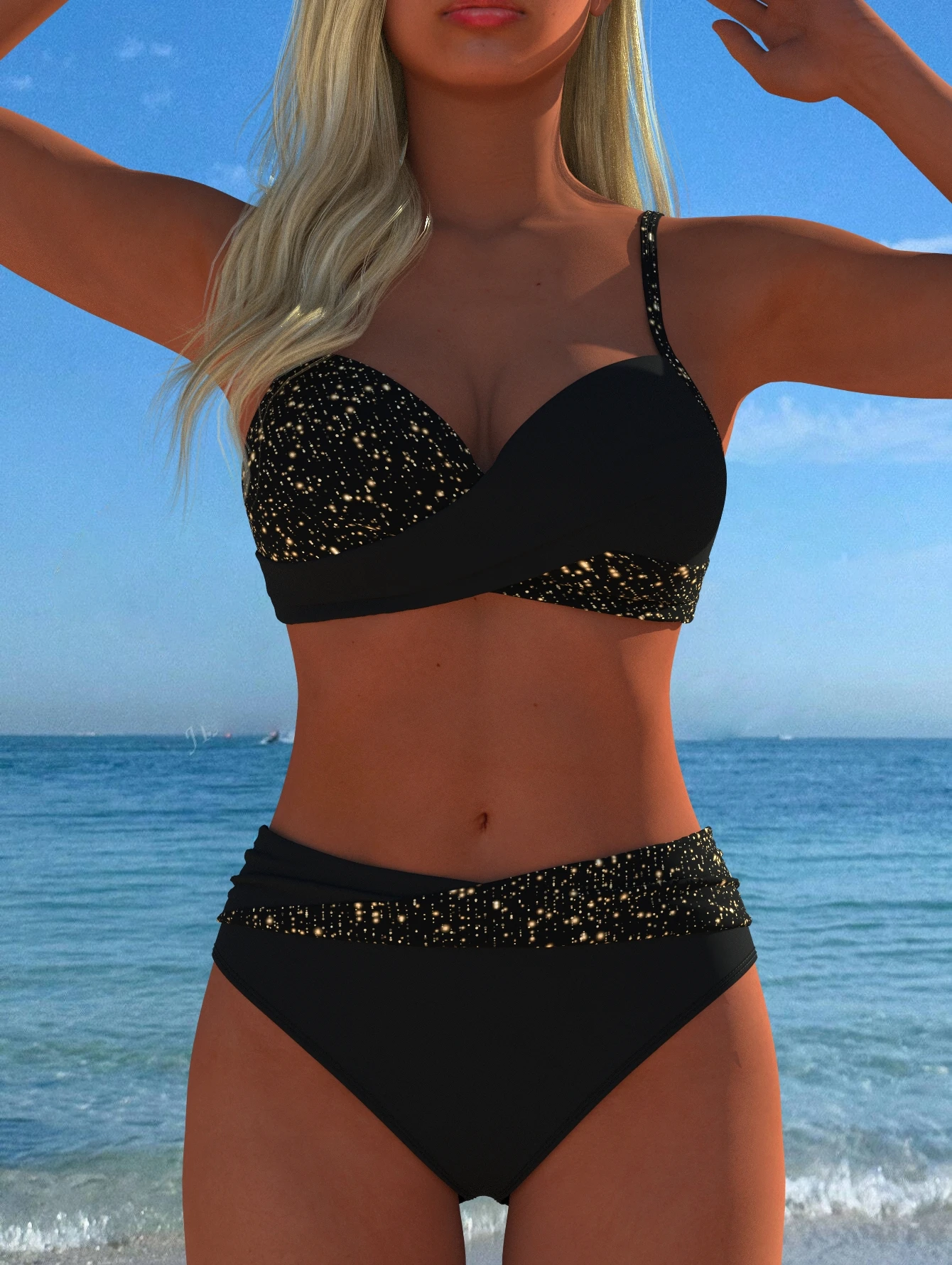 

Женские купальники, пляжная одежда, летние комплекты для пляжного фестиваля, отпуска, путешествий, сексуальные, роскошные, современные, состоящие из двух частей, бикини