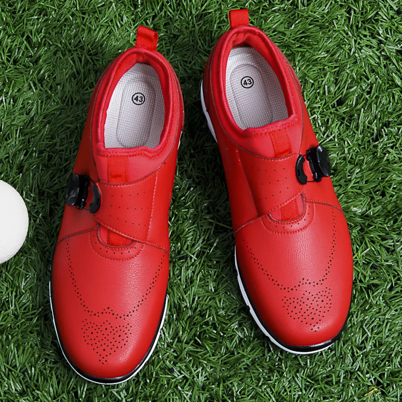 Men's Leather Golf Shoes High Quality Waterproof Non-slip Sports Golf Men Sneakers Comfortable Outdoor Golf Training Footwear