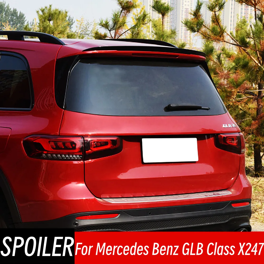 For 2019+ Mercedes Benz X247 GLB180 GLB200 GLB35 Rear Trunk Lid Roof Spoiler Wings Car Black Carbon Exterior Tuning Accessories