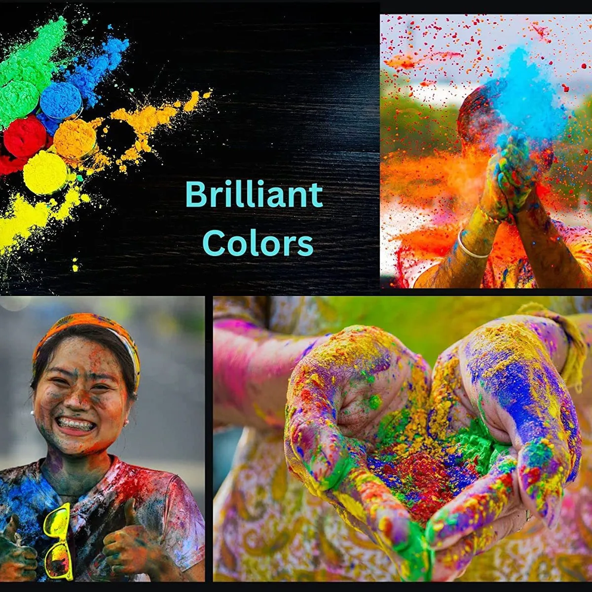 1/10 Piece of 105g Colored Powder, Colored Running Powder, Colored Corn Powder, Perfect for Holi Festival Paint Parties, Fun Activities, Fundraising Events, Gender Reveal Parties, Photo Shoots, Birthday Parties, Summer Camps, Paint Battles, Fun Activities, Paint Battles, Marathons, Rangoli Photography Parties and Festivals, Family Gatherings. view 5