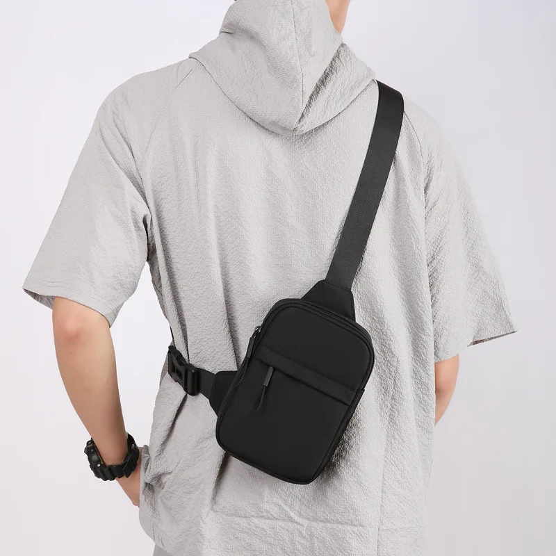 

Модная и модная нагрудная сумка, однотонная мужская минималистичная нагрудная сумка, модная сумка на плечо для путешествий и отдыха на открытом воздухе