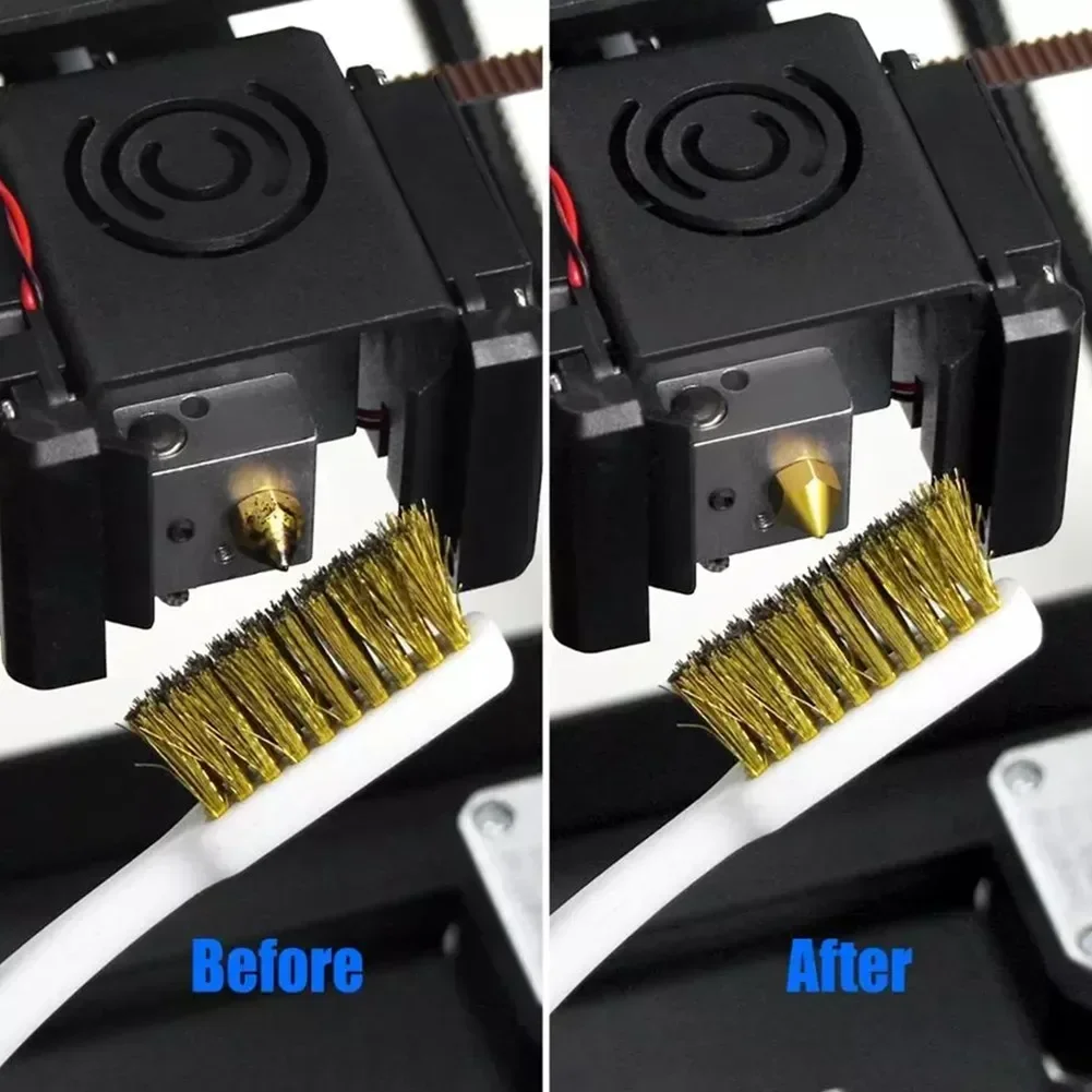 

Set Wire Brush Tool 2pcs Copper Industrial Plastic Handle Toothbrush Wire Brush Cleaner High Quality New Useful