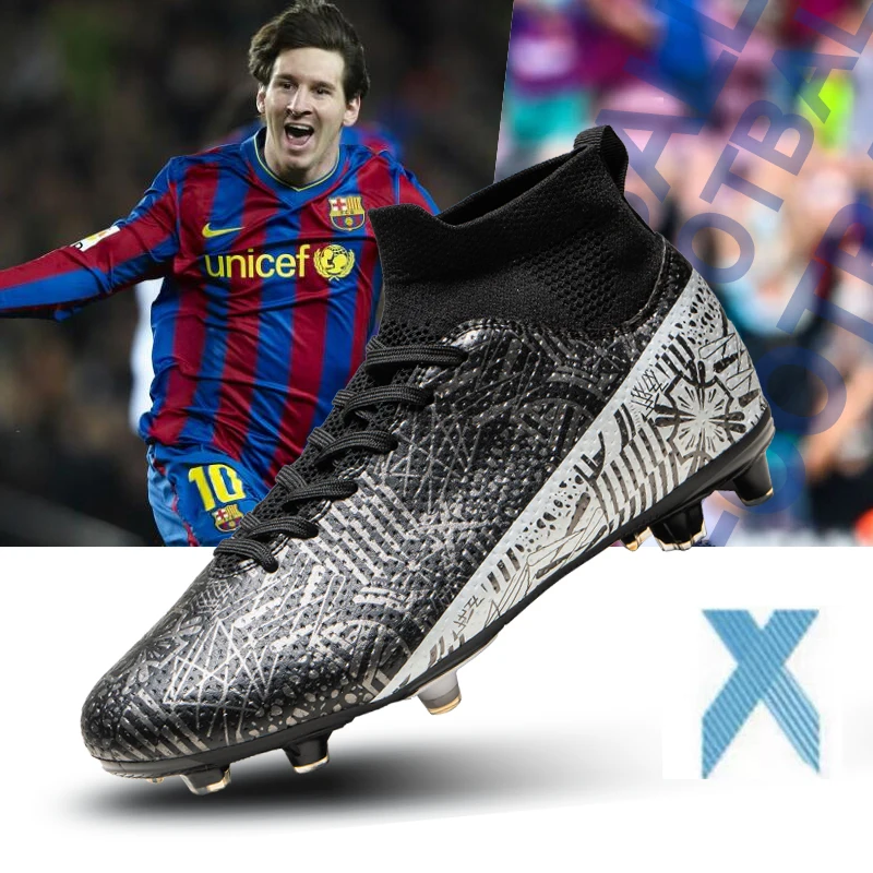 

Messi Soccer Shoes Cleats Durable Football Boot Harland Ergonomic Design Comfortable Fit Futsal Sneaker Wholesale Chuteira Campo