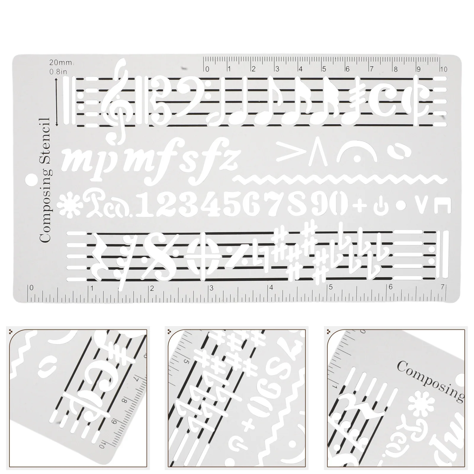 

Music Staff Sketching Ruler Durable Plastic Song Writer Composing Template Manuscript Composition Accessories Writing Template