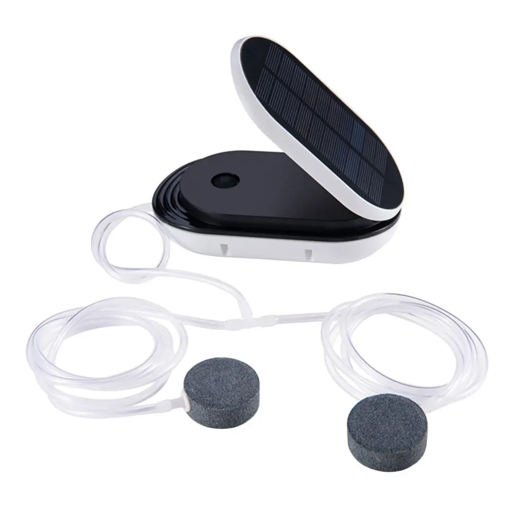 

1pc Solar Oxygen Aerator Pure Copper Cycles Portable Air Pump For Fish Tank Hydroponic Garden Pond Pump