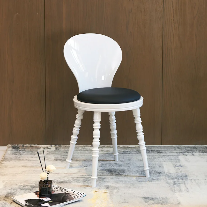 transparent backrest plastic chair devil chair bedroom crystal makeup New Nordic restaurant acrylic