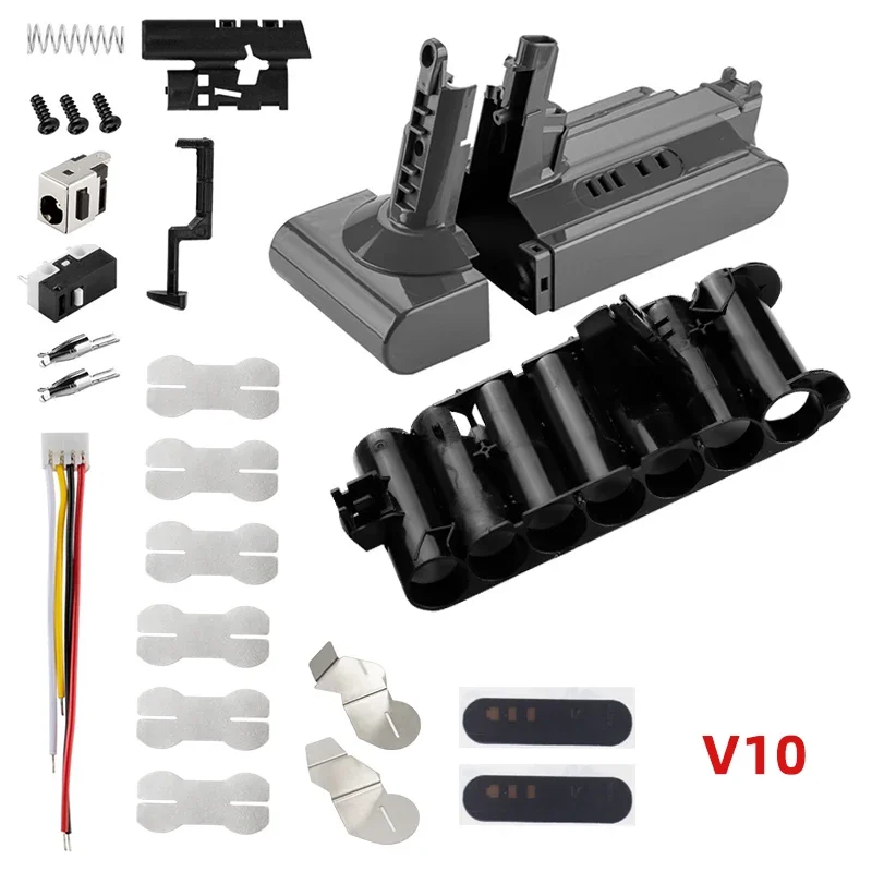 V10 Battery Plastic Case Charging Protection Circuit Board PCB for Dyson V10 25.2V Vacuum Cleaner Absolute SV12 Fluffy