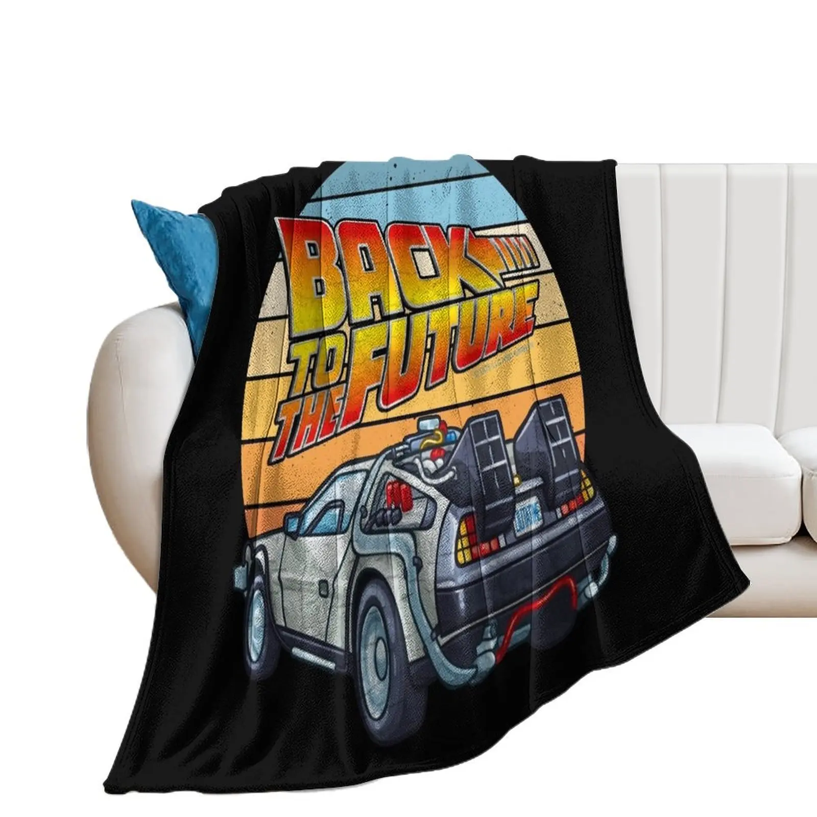 Back to the Future - DMC DeLorean Throw Blanket for babies valentine gift ideas Blankets