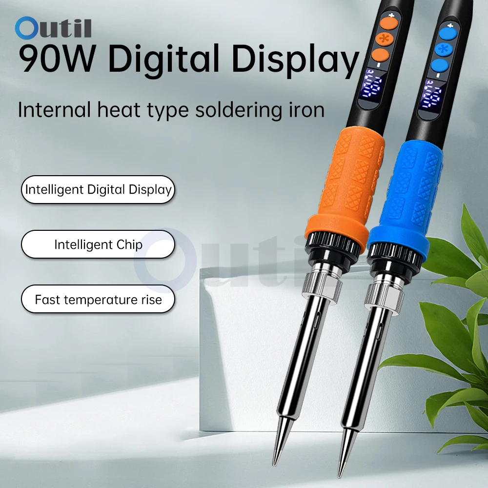 AC220V 90W Temperature Regulating Electric Solder Iron Set LED Digital Display Screen Internal Thermal Temperature Regulating