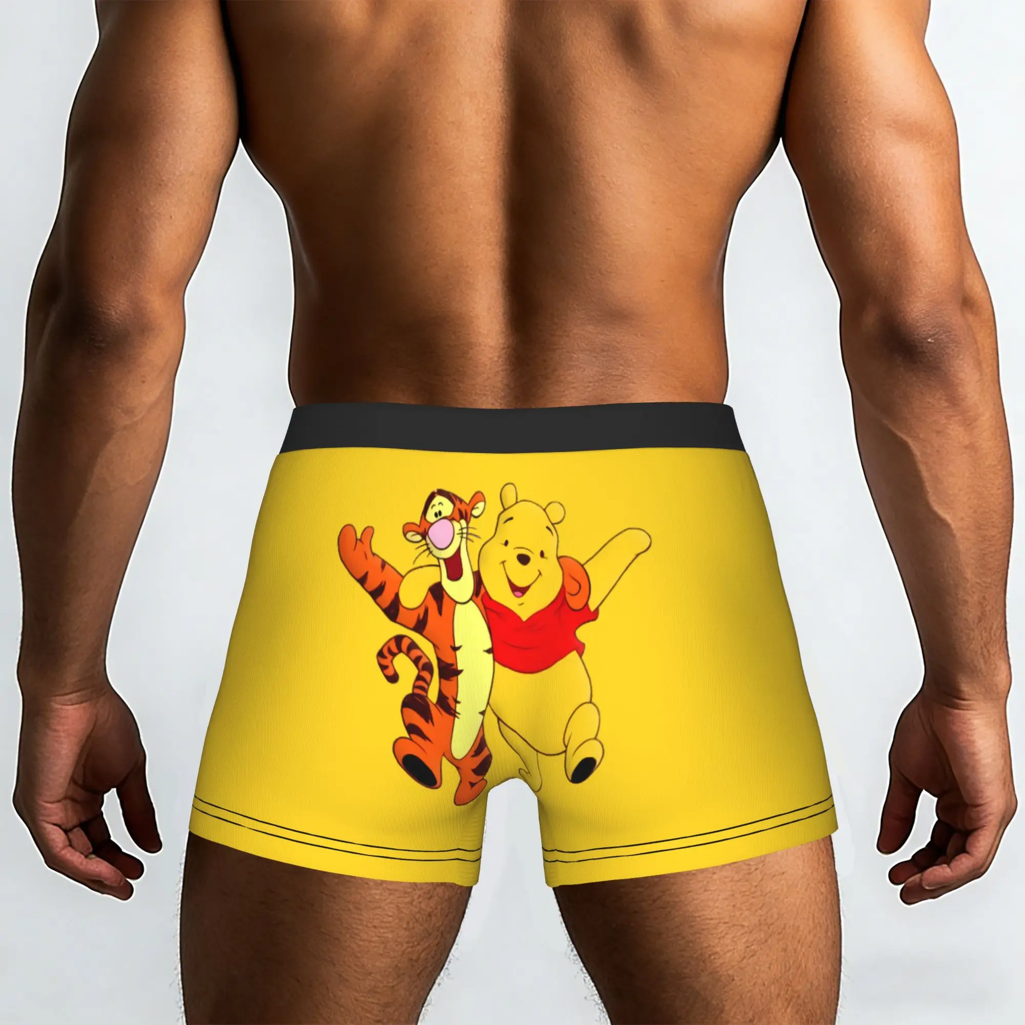 Custom My Friends Cartoon T-Tigger Pooh Boxer Shorts For Homme 3D Print Anime Underwear Panties Briefs Breathable Underpants