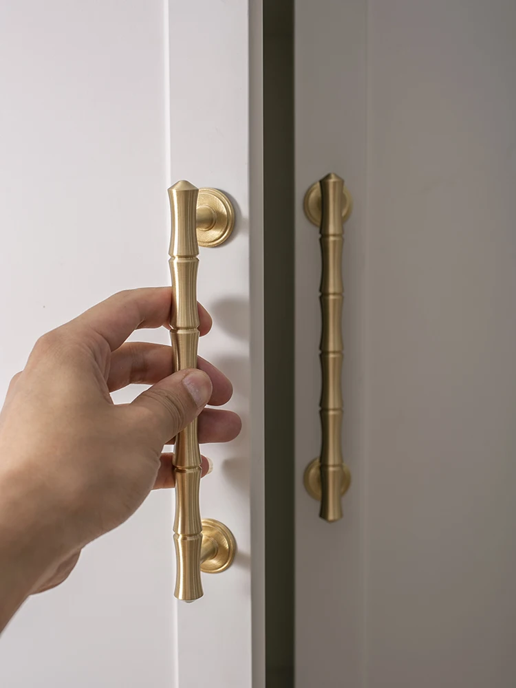 

Ручки для шкафа, дверные ручки, простые ручки для ящиков, бамбуковый шарнир, французский золотой свет, роскошные ручки для мебельной фурнитуры