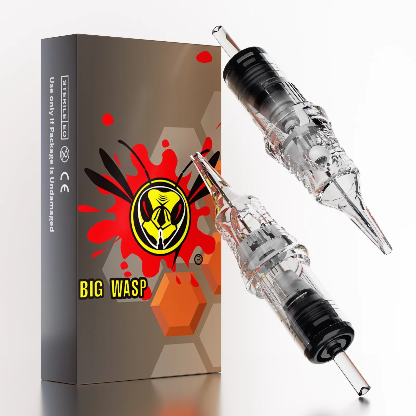 20pcs Tattoo Needles BIGWASP Tattoo Cartridges Round Liner Disposable Sterilized Safety Universal Cartridges Needles RL/RS/RM/M1