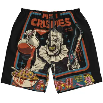 Erkekler sanat cricriterrifier palyaço plaj şortu yaz Beachwear Retro korku kurulu şort hızlı kuru sandıklar