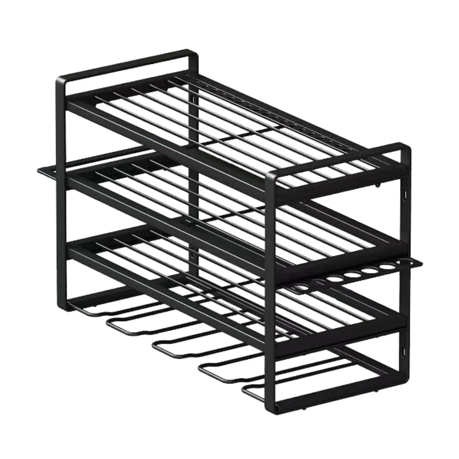 Power Tool Organizer 4 Layer Storage Rack Accessories Metal Space Saving Heavy Duty Drill Holder Garage Tool Shelf for Garage